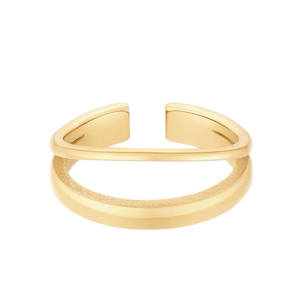 Byou Jewelry “Sylvie” double band ring (hypoallergenic, tarnish resistant)